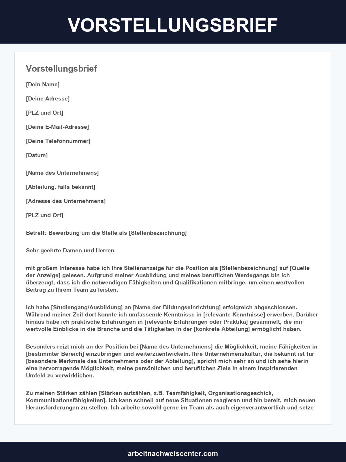 Vorstellungsbrief